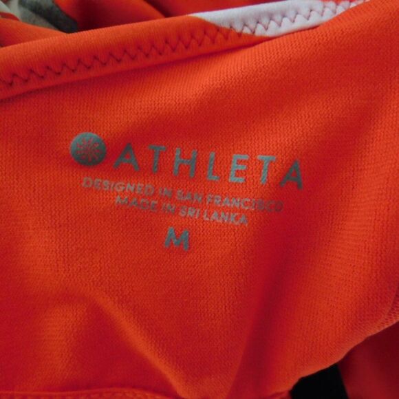 Athleta Waimea Floral Plunge Halter One Piece Swimsuit Womens Medium Beach Pool - Picture 3 of 6